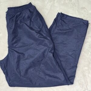 Vintage Haggar Golf Mens Navy Blue Large Windbreaker Track Pants Ankle Zip